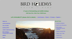 Desktop Screenshot of birdholidays.co.uk