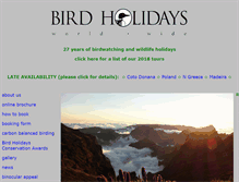 Tablet Screenshot of birdholidays.co.uk